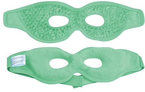 Wincal Maschera Rinfrescante Maschera Gel Maschera Ghiaccio Occhi per Occhi Gonfi, Occhi Stanchi, Occhiaie, Mal di Testa (verde)