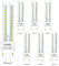 EXTRASTAR 2 Pines Bombillas LED PLC 2U, Tubo de 12W, Maiz G24, 1200Lm, Luz Fría 6500K, No regulable, Pack de 6