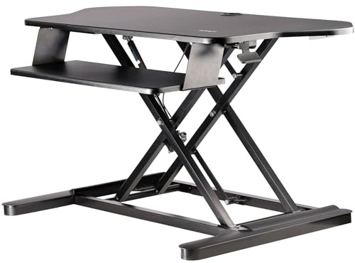 StarTech Corner Sit Stand Desk Converter for 35in, TAA (ARMSTSCORNR)