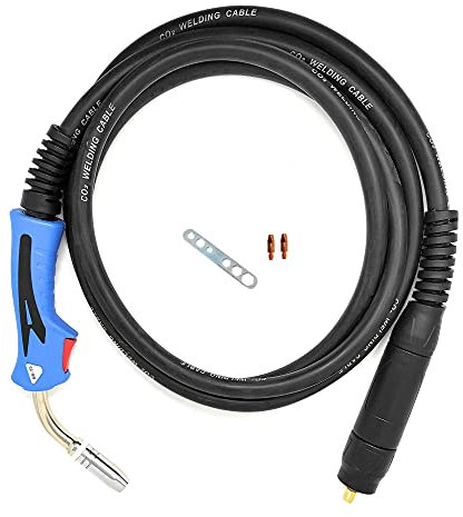 ELCAN Torcia per saldatura a filo professionale da 4 metri MIG MAG 25AK con connettore euro per saldatrice a gas semiautomatica raffreddata ad aria (torcia MB25)