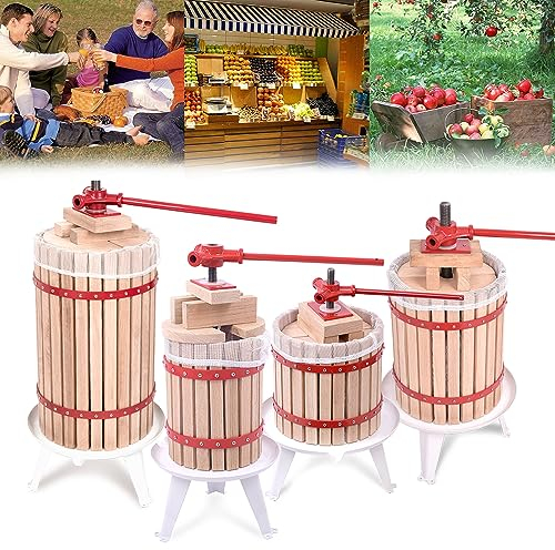 TRMLBE 18L Obstpresse Manuell Obstmühle inkl. Presstuch & Einbauanleitung & Zubehör Apfelpresse Weinpresse Beerenpresse