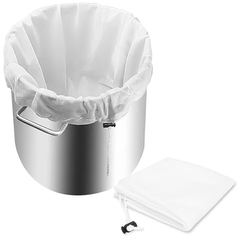 Realand 2 Pack 81 X 63cm Sac de Brassage surdimensionné, Sac de Filtre réutilisable en Maille Fine, Sac de Filtre à Cordon pour Le Brassage de la bière Cider Mead Brewing Supplies Sac de Brassage