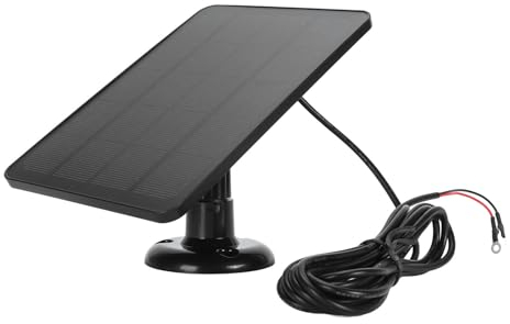 ASHATA 10 W Solarpanel Ladegerät fürfür Türklingel 2K Kamera für Ring Video Doorbell 2 für Türklingel 3, IP66 Wasserdicht, 360 Grad Verstellbarer Ständer, 9,8 Fuß Langes Kabel (CSP4W-O-B)
