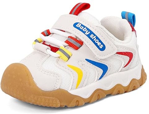 Cheerful Mario 1-5 Anni Neonato Scarpine Primi Passi Scarpe Bimbo Bimba SneakersTraspirante e Antiscivolo Gomma Sole Beige 20.5 EU