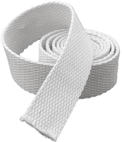 WEOKDFHA sadelgjord 5 meter 25 mm kanvas band bältesväska sadelgjord nylon ryggsäck band sömnadstillbehör (vit)