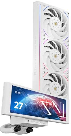 Thermalright TR Trofeo Vision 360 ARGB White CPU Liqud Cooler,écran LCD magnétique IPS 6,86 pouces avec une résolution de 2400x1080,refroidisseur liquide pour processeur AM4/AM5,Intel LGA1700
