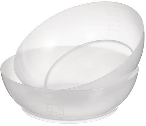 Bilancia Cucina Ciotola 2pezzi Plastica Trasparente 600ml | Vassoio per Pesare Alimenti, Ciotola per Bilancia Cucina, Facile da Pulire