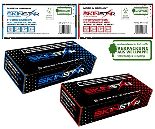 SkinStar Hydrocarbon Racing Skiwax Profi-Wachs Cold Mix Red-Blue 250g