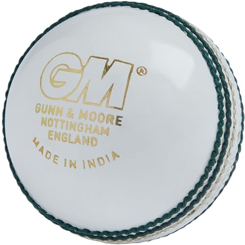 Gunn & Moore GM - Pelota de Cricket de Piel, Grado Maestro 1, Color Blanco, Adecuado para Mujeres y niñas de 13 años en adelante