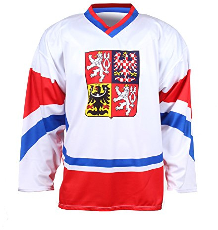 MERCO Jersey de Hockey sobre Hielo Czech 2011 Réplica (Blanco, M)