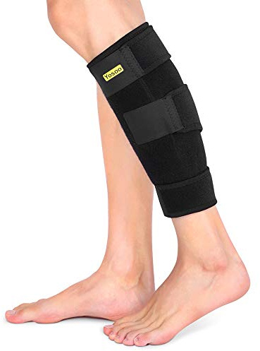 Yosoo Health Gear Pantorrilla de compresión de neopreno, Soporte de pantorrilla ajustable, Manga de pantorrilla para correr, Alivio del dolor de hinchazón, Estiramiento, Varices