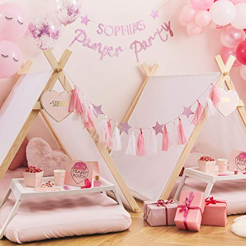 Ginger Ray Pamper Party Tent - Pamper Party - Indoor Play Bedroom Sleepover Tent A Shape