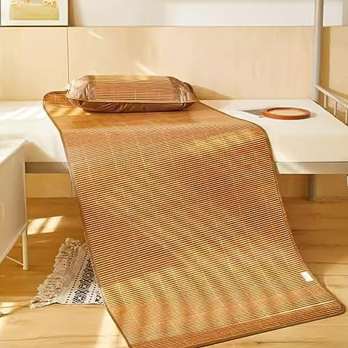 Stuoie Di Sonno Di Estate 190×80cm, 190×90cm, 195×100cm Stuoia Bambu Letto Con Federa Di Rattan, Materasso Raffreddamento In Bambù Naturale E Traspirante Per La Casa, La Scuola E Il Dormitorio ( Color