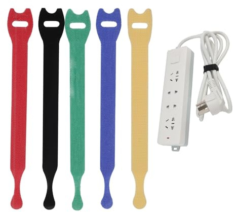 Fascette per Cavi Riutilizzabili, Set di 50Pezzi, 150mm x 2mm, Multicolore(Bleu, Rouge, Jaune, Vert, Noir), Fascette Riutilizzabili Ideali per Organizzazione Cavi in Ufficio, Casa, Esterni