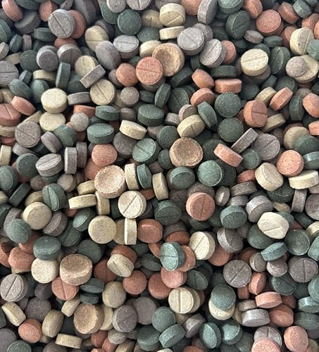 MaxiMix Mélange de comprimés – 13 variétés de comprimés alimentaires pour poissons d'ornement et silures | Spiruline, ail et nourriture naturelle | Comprimés alimentaires coulants, ne trouble pas