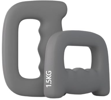 wisoolkic Liten hantel för boxning Handvikt Män Kvinnor Promenader Skuggboxning MMA Träning Kondition Aerobics Fitness Styrketräning Aerobics Fitnessövning Styrke, Grå, 1.5 kg
