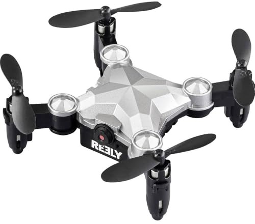 Reely Suitcase mini drone Quadrocopter RtF Nybörjare, Kameraflygning Silver-svart