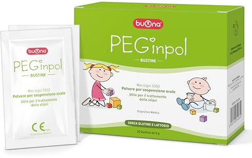 PEGinpol Bustine - Trattamento della Stipsi - Azione Lassativa - Regolarizza l'Intestino