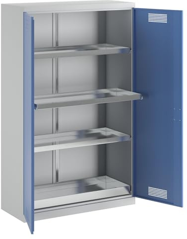 eurokraft | Umweltschrank | 4 ausziehbare Wannenböden | Breite 1200 mm