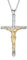 Kreuz Kette für Männer Mädchen Sterling Silber Kreuz Anhänger Kette für Jungen Glaube Kreuz Halskette Religiöser Schmuck für Herren Vater Sohn Kreuz Geschenk für Ihn (Kreuz- Gold Jesus)