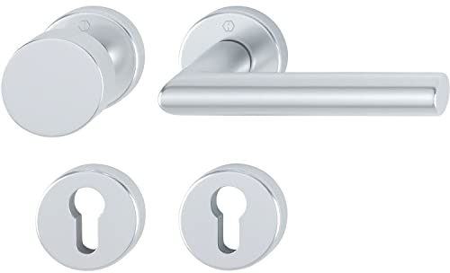 HOPPE 2811464 Wechselgarnitur Stockholm auf Rosette, Aluminium Silber eloxiert,