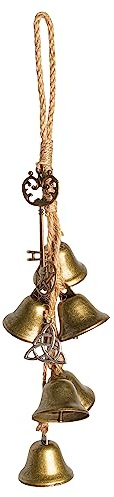 Small snail Häxklockor, Metall Vindklockor Skydd Dörrhängare Handgjorda Häxor Rattan Krans Bell Hängande Ornament för Utomhus Inomhus Veranda Trädgård Fönster Konsthantverk Heminredning