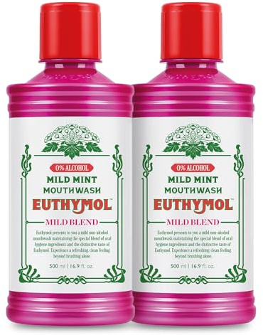 Euthymol Mild Mint Mouthwash 500ml x 2