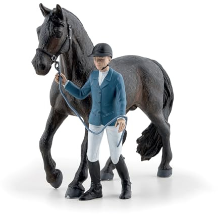 PAPO - Figurina Penelope e Blacky - Dai 3 anni in su - Mondo equestre - Collezionabile - per bambini - Ragazzi e ragazze - Dipinta a mano