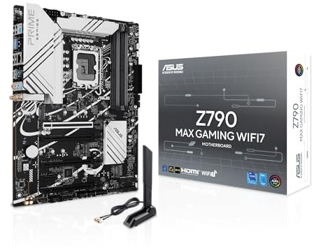 ASUS Z790 MAX Gaming WIFI7 Intel Z790 (LGA 1700) ATX Motherboard with PCIe 5.0, Three M.2 Slots, 14+1 DrMOS, DDR5, WiFi 7, Realtek 1Gb LAN, HDMI, USB 20Gbps Type-C®, Thunderbolt™ (USB4®), Aura Sync