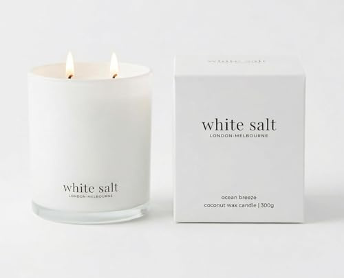 Aromatherapy Candle | White Candle | Scented Candle | Large Candle | Candle Gifts for Women | Large Scented Candles | Natural Candles Non Toxic | Luxury Candles | Pet Friendly Candles