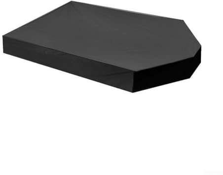 FACULX Sandkastenabdeckung in Bootsform, wasserdichte Outdoor-Schutzmarkise für Gartenspielplatz, UV-beständiges Vordach für Sandkasten oder kleinen Pool, Faltbares Design, 160 x 113 x 22 cm (Schwarz)