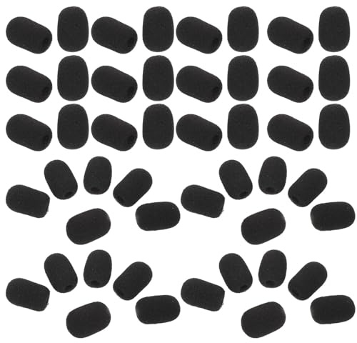 Alipis 60 pezzi Copertura Microfono in Spugna Mini Protezione Antivento per Microfoni Clip Leggeri e Resistenti per Eventi all Aperto e Registrazioni