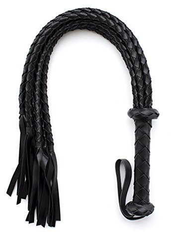 Boowhol Peitsche Leder Helle Gerte Reitgerte SM Bondage Bühnenrequisiten Flogger Cosplay Sex-Spielzeug Zubehör für BDSM (Schwarz)