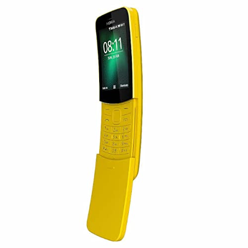 Nokia 8110 - Téléphone portable débloqué 4G (Ecran 2,4 pouces, ROM 128Go, Double SIM Appareil photo 2MP) Jaune