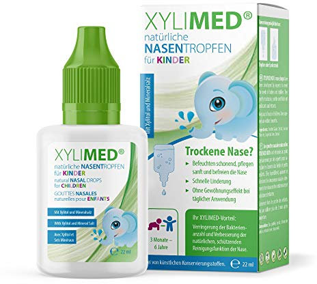 XYLIMED Natürliche Nasentropfen für Kinder 22 ml | Pflegend & Sanft | ab 3 Monate | Mit Xylitol gegen Bakterien | Allergiker geeignet | Ideal bei Erkältung & Heuschnupfen | Alternative für Nasensauger