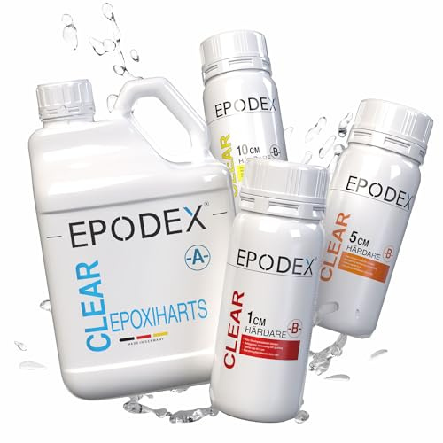 EPODEX Epoxiharts set i ECO Serie för gjuthöjder upp till 1 cm -6kg | Gjuthartsset, Beläggningar, Konst, Gjutningar, Rivertavlor, Lampor, Smycken, klart epoxyhartsset