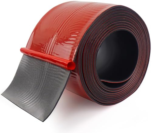 Självhäftande gummiband, fast baksida och självhäftande neoprenrulle, perfekt för tätningar, stoppning och vibrationsreducering (100 mm x 1,5 mm x 3 m)