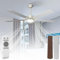 Airwit 132cm Groß Deckenventilator mit Beleuchtung Doppelseitige Flügeln, Leise Deckenventilator mit Licht, mit Fernbedienung und Umkehrbar DC Motor für Schlafzimmer Wohnzimmer