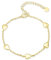 ASH'S CHOICE Damen Gold Armband Herz, Armkette Herz Ketten Gold, 14K Echt Vergoldet Verstellbar Armbänder Herz Charm Fußkettchen 925 Sterling Silber Freundschafts Armband Gold Ketten Damen Frauen