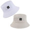 Amexo 2 Stücke Unisex Fischerhüte Bucket Hat Beige und Weiß Faltbar Baumwolle Buckethut Sommerhut mit Smile-Muster Damen Herren Anglerhut Freizeithut für Angeln Wandern Camping Reisen