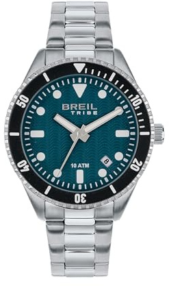 Breil, Collezione Overhand, Orologio Uomo con Bracciale in Acciaio, Resistente All'Acqua, Movimento al Quarzo, Cassa 39 mm, Chiusura con Pulsanti