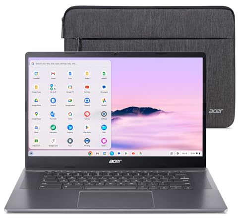 acer Chromebook Plus 515 Laptop with Google AI – 15.6 Full HD 1920 x 1080 IPS Touch Display | Intel Core i3-1305U | 8GB LPDDR5X | 256GB SSD | Wi-Fi 6E | FHD Camera | Chrome OS | CB515-2HT-33M4
