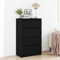 Buffet Sideboard mit Stauraum, Beistellschrank Flurschrank Aufbewahrungsschrank für Schlafzimmer Wohnzimmer, Schwarz Eichen-Optik 60x35x98,5 cm Holzwerkstoff