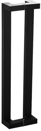 Maniglia in acciaio inox, maniglia per porta d'ingresso, per porta a spinta, doppia maniglia curva per porte e cancelli, a tubo quadrato per cucina, porta d'ingresso, armadio, ingresso
