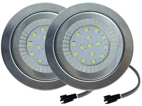 Bombilla De Campana Extractora Integrada De 12V CC, 2 Piezas, 1,5 W, LED, 20W, Lámpara De Coche De Remolque Puck De Repuesto, Iluminación Uniforme(With SM Connector,3000K)