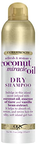OGX Extra Strength Refresh Restore + Dry Shampoo, Coconut Miracle Oil, 5 Ounce