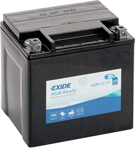 EXIDE AGM 12-31 12V 30AH 430A(EN) AGM/GEL 53030 READY FIT Motorcycle Battery - 1 Year Warranty
