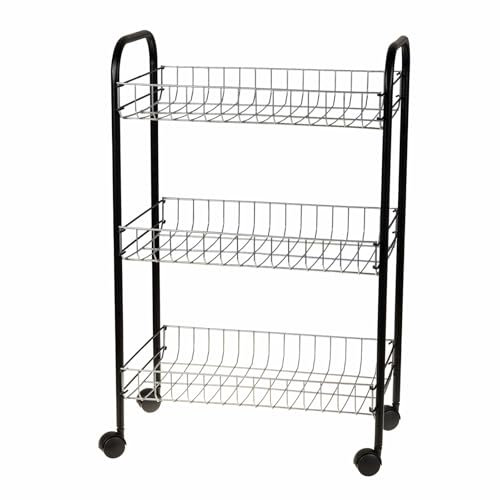 SIDCO Rollwagen Rollregal Aufbewahrungswagen Servicewagen Metall Küchenwagen 3 Etagen