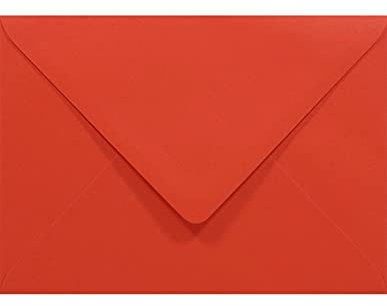 Netuno 50 Umschläge Rot DIN B6 125 x 175 mm 80g Rainbow rote Briefumschläge ohne Fenster Briefhüllen bunt für Einladungs-Karten Geburtstagskarten Weihnachtskarten farbige Briefkuverts Rot