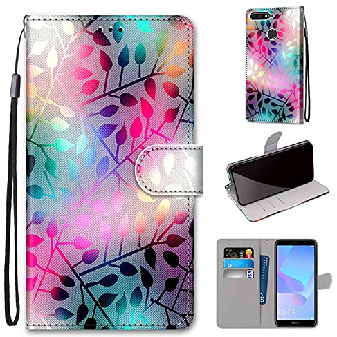 TOMYOU Handyhülle für Huawei Y6 2018 / Honor 7a Hülle Leder, Huawei Y6 Prime (2018) Handy Hüllen, Flip Handytasche Schutzhülle für Huawei Y6 2018 / Honor 7a Pro Case